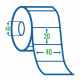 Поліпропіленова етикетка 40x20