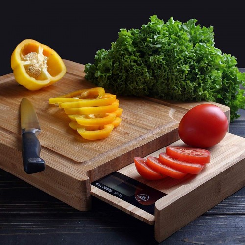 Ваги кухонні з обробною дошкою BUTTON (GL-ZB02MT)